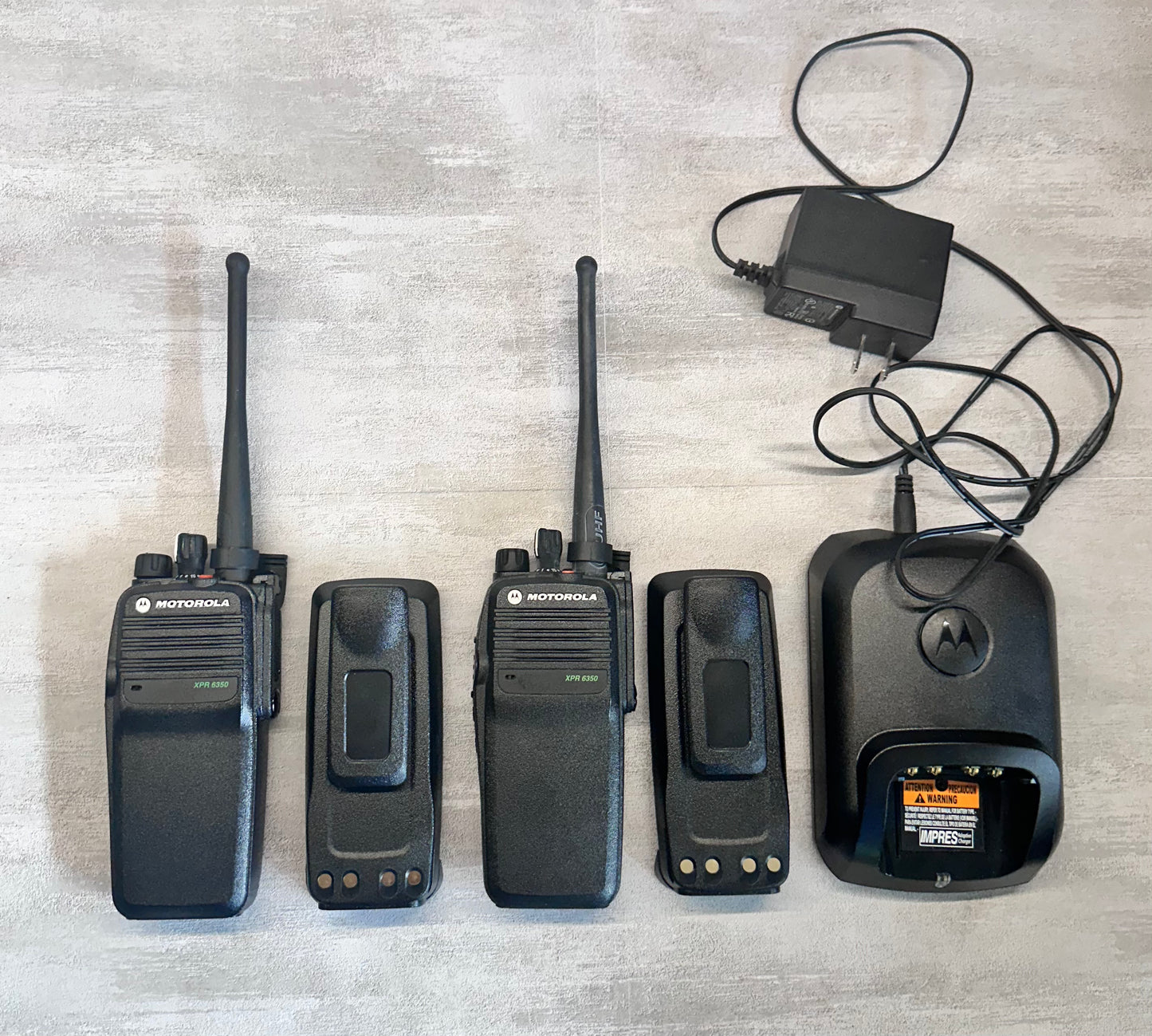 Motorola Xpr 6350 UHF 403-470 MHz Refurbished Combo Starter Pack Lot of 2 Radios