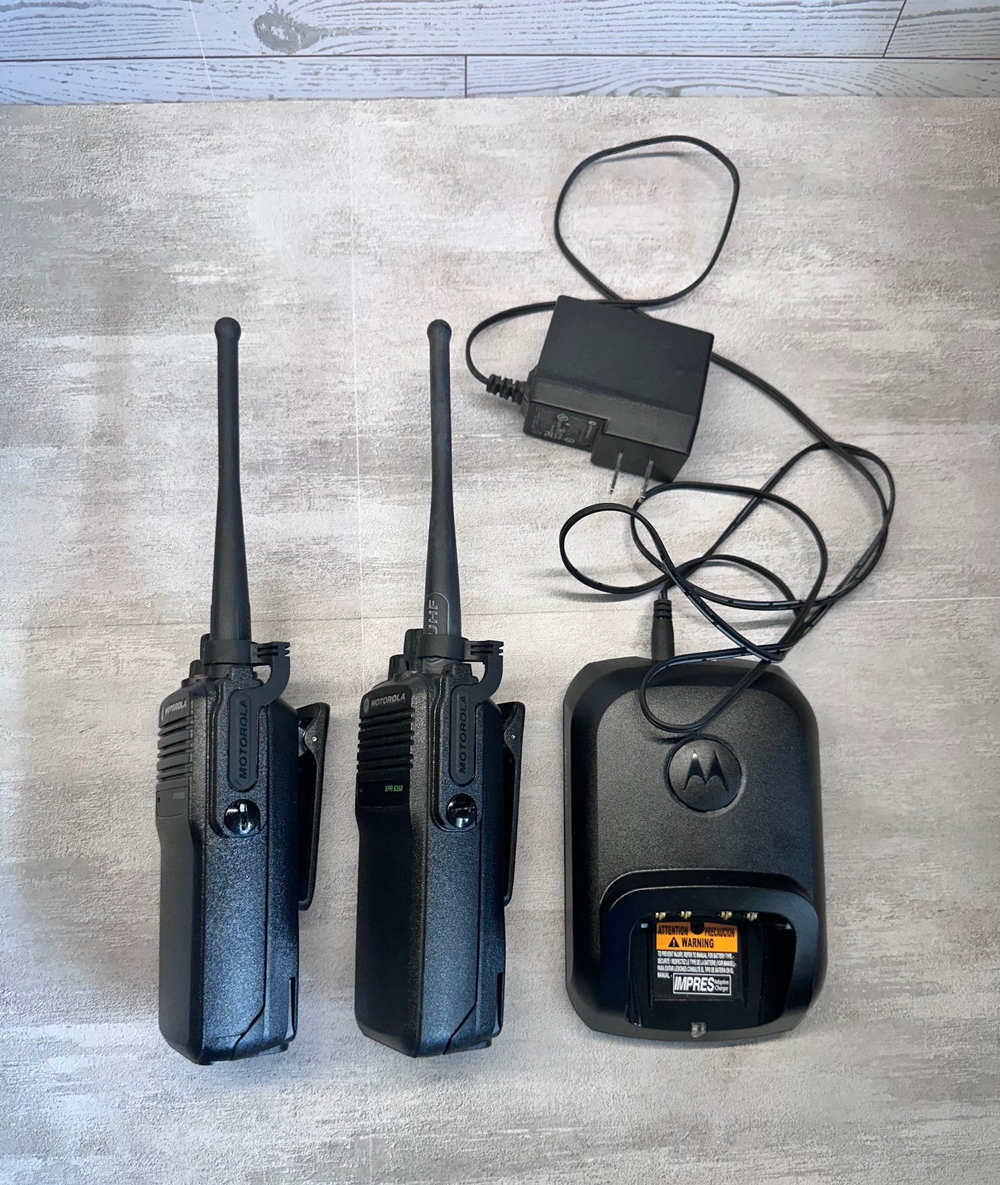 Motorola Xpr 6350 UHF 403-470 MHz Refurbished Combo Starter Pack Lot of 2 Radios