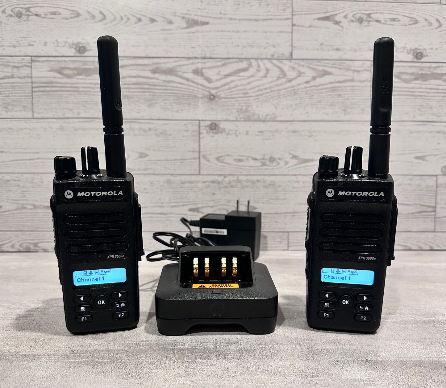 Lot of 2 Motorola Xpr 3500e UHF Combo Pack, Excellent Pre-Owned Radios Like New, No Signs of Use