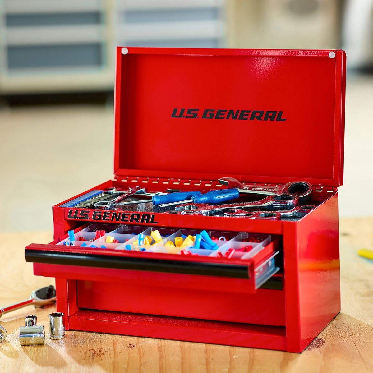 U.S. GENERAL Mini Steel Tool Box