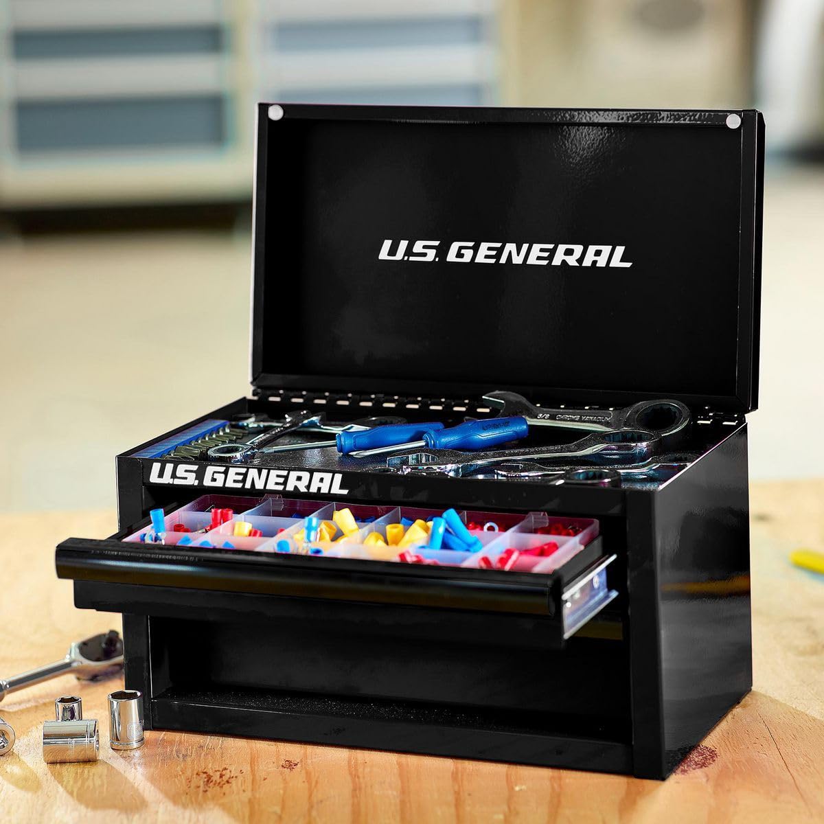 U.S. GENERAL Mini Steel Tool Box